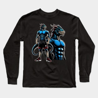 I'm Going To The Gym bodybuillding Gift, Motivation, Workout Gift,Dragon tato Long Sleeve T-Shirt